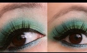 Tutorial: Simple Matte Green and Blue Eyeshadow How To