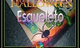 Esqueleto Diseño de Halloween :::... ☆ Jennifer Perez of Mystic Nails ☆