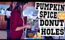 Pumpkin Spice Donut Holes! | CookingWithKrisammi
