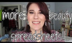 More Beauty Spreadsheets! ~ Beauty Budget & How Long Does A Product Last?