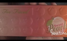 Too Faced Sweet Peach Palette - Swatched