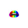 Violent Lips Temporary Lip Tattoos Rainbow