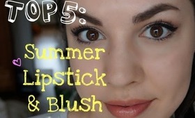 Top 5: Drugstore Summer Lipsticks & Blushes | AlyAesch