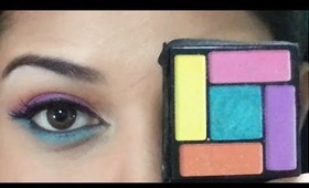 Colourful eye makeup look