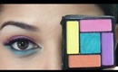 Colourful eye makeup look