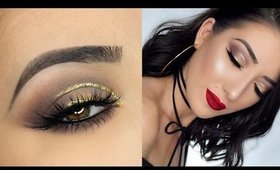 Glitter Cut Crease Eye Makeup Tutorial