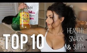 TOP 10 HEALTHY Snacks/Meal Ideas & Supplements I Eat in a Day! | Kayleigh Noelle