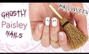 Ghostly Paisley Nails | Halloween 2016 ♡