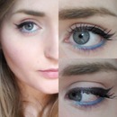 Everyday winged liner with a pop of colour/Sky Blue