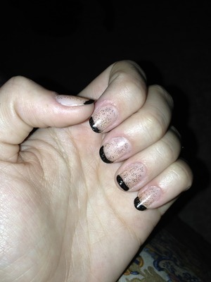 Just a twist to the French Mani we all love to get done. It's really easy and different :)