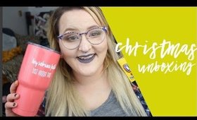 Mystery Christmas Unboxing - LOOK WHAT SHE FREAKIN' SENT ME!! | heysabrinafaith