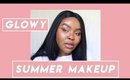 peach glowy summer makeup