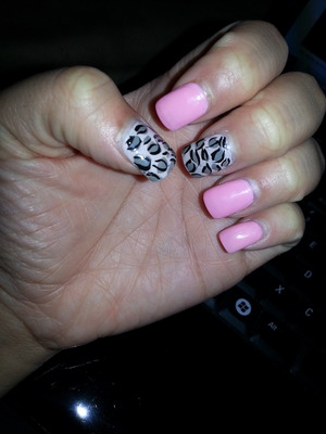 leopard with pink♡