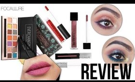 FOCALLURE MAKEUP REVIEW & DEMO | Eyeshadow Palette - Lipsticks - Highlighter | Stacey Castanha