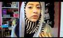 Hijab Tutorial: Hijab with Border Showin (Contrasted hijab)