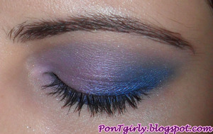 Valkyria look (used KIKO Cosmetics blue and purple eyeshadows)