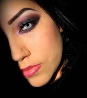 just used a deep plum color and black to create this intense smokey eye!