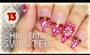 13. Christmas Sweater nail art | Advent Calendar 2016