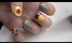 Snow White Inspired Nails