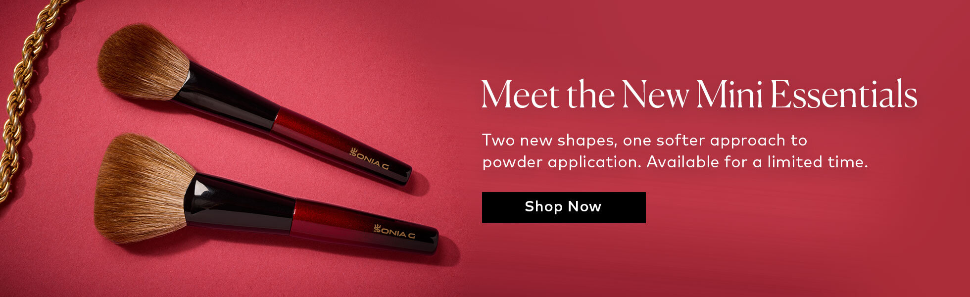 Two new shapes, one softer approach to powder application. Available for a limited time. Shop the Sonia G. Mini Essentials Special Edition No.3 Duo at Beautylish.com