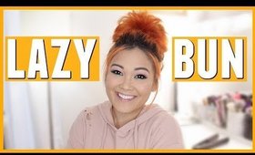 Big Messy Lazy Bun Hair Tutorial // Easy Effortless Hairstyle