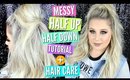 Messy Half Up Half Down Hair Tutorial + Current Blonde Hair Care Favorites!! | Ruby Remix