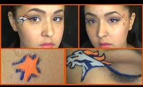 Broncos Inspired Makeup Tutorial (Superbowl XLVIII)