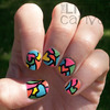 Stained Glass Heart Manicure