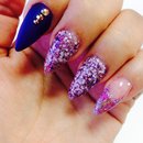 Purple Nails, matte Nails,