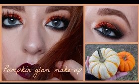 Glitz & Glam pumpkin inspired make-up | BeautyFixxation