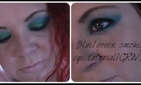 GRWM Blue/green smokey eye - requested by Ameliarmakeupback