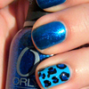 Blue Leopard Nails