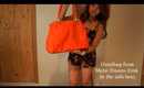 Outfit of the day ♥ Summer Look #2 Dark Floral Romper (+ Orange Handbag)