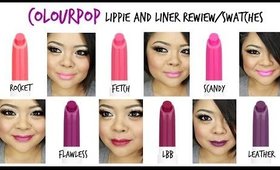Review/Swatches ColourPop Lippies and Liners // villabeauTIFFul