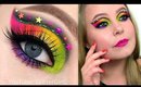 Neon Rainbow Makeup Tutorial - Melt Radioactive Stack