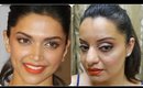 Bollywood Makeup | Deepika Padukone Makeup ♥ Winged liner and orange lips