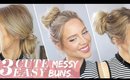 3 Cute & Easy Messy Buns | Luxy Hair