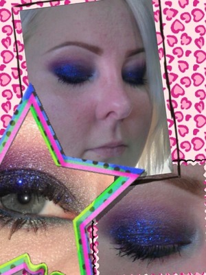 Sunday playing around with some eyeshadows and glitter. as usual the pics don't really do justice