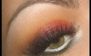 "Fire" Red & Orange Smoky eye make-up tutorial using GDE