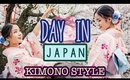 A Day in JAPAN | Wearing a Kimono | SAKURA Cherry Blossoms | KimDao