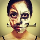 Skull and face muscles makeup