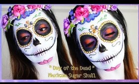 " Day of the Dead " Mexican Sugar Skull Makeup Tutorial | CaydaaMakeup