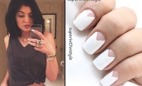 Kylie Jenner Inspired Cut Out Triangle Nail Art Design | No Tools