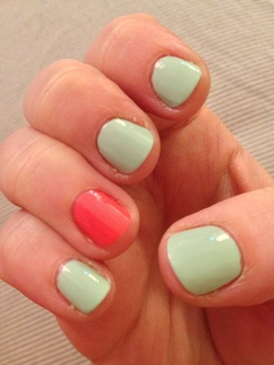 My take on the mint and coral trend
