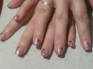 Soft glittery nails