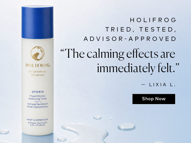 A microbiome-balancing toner that hydrates, comforts, and preps skin—backed by science and our beauty advisors. Shop the HoliFrog Utopia Balancing Microflora Probiotic Daily Toner on Beautylish.com