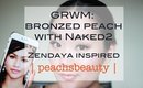 GRWM | Zendaya Inspired Bronzed Peach with Naked2 | 2015 Oscars | peachsbeauty