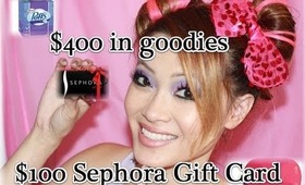 HUGE $500 Giveaway ~ 19 WINNERS!!!!!  ($400 in goodies and $100 Sephora Gift Card)