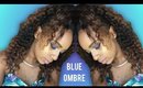 BLUE OMBRÉ EYES w/ NUDE LIPS | CHIT CHAT GRWM | BeautybyTommie