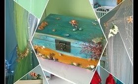 Mermaid decor for a girls bedroom. DIY, ideas, inspiration
